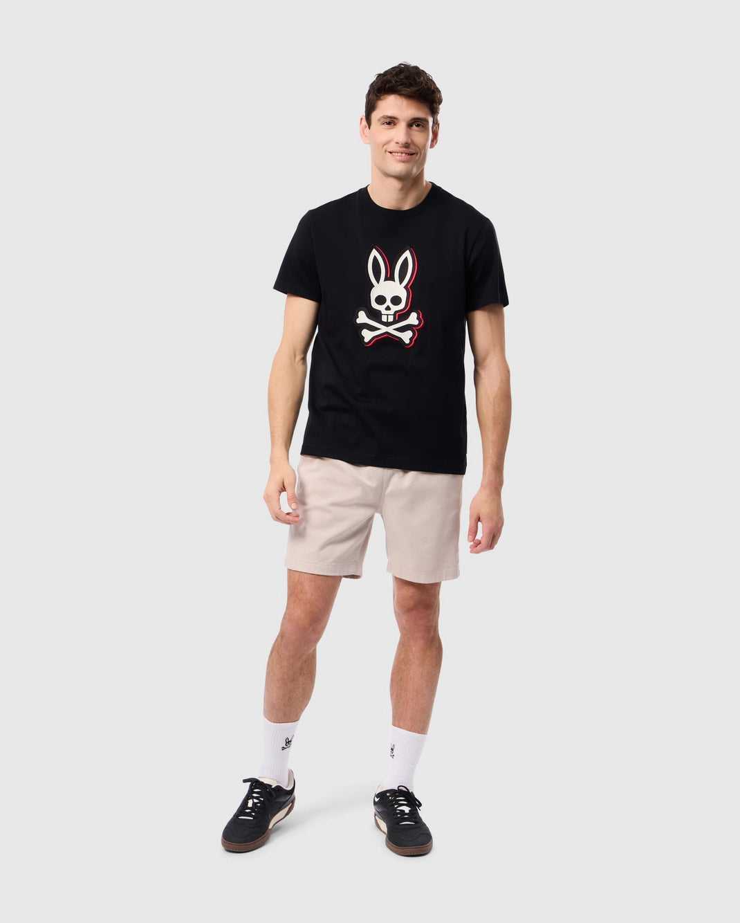 Tees Psycho Bunny Kayden Graphic Tee Noir Homme | FHQ-47874200